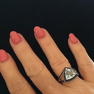 Never worn Blue Diamond and Topaz Colleen Lopez Ring